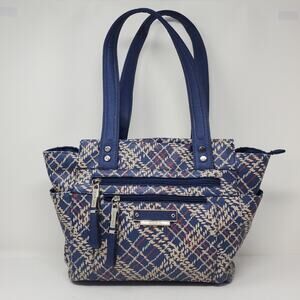 Ellen Tracy Blue patterned Bag 12"x3"
